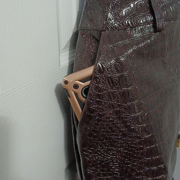 Rachel Comey Brown Long Pencil Skirt with Buttons and Pockets - Picture 6 of 13